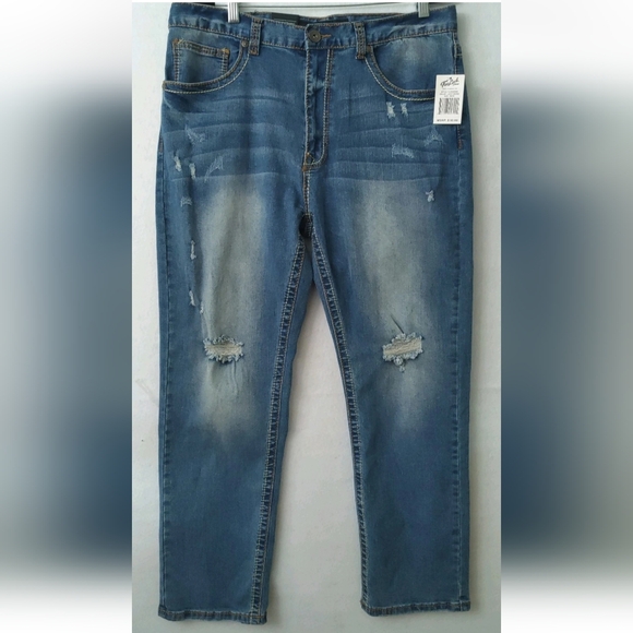 true luck Other - True luck style tl23042630 relaxed straight men jeans Size36x32 Light Stone Blue